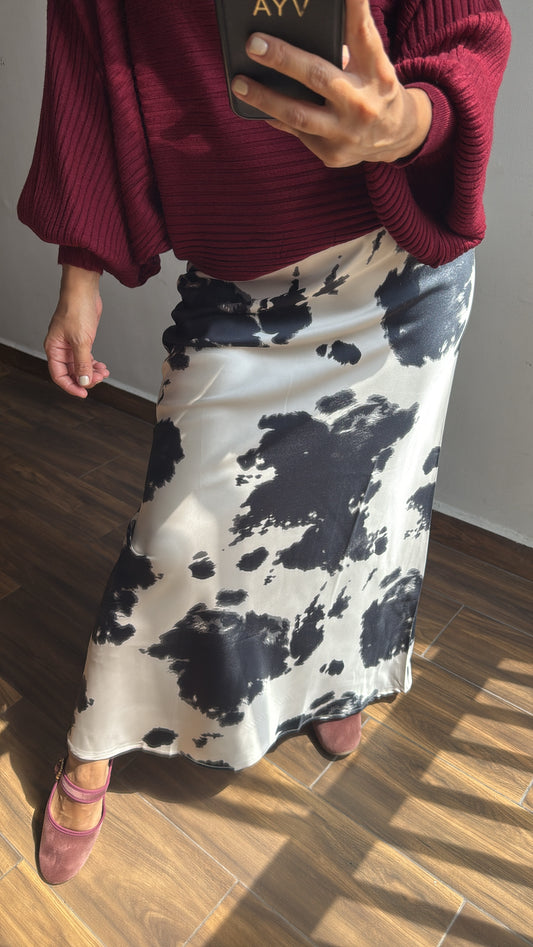Maxi Falda Cow