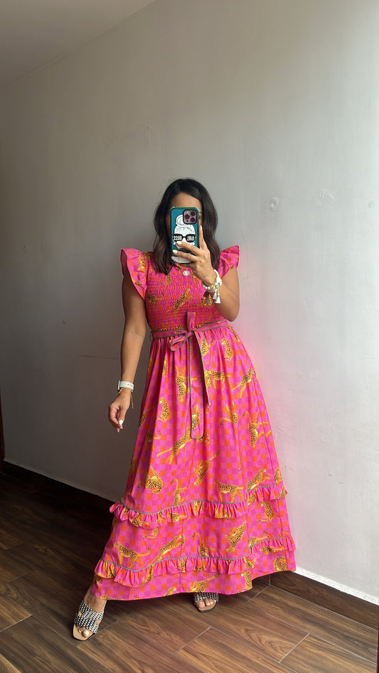 Vestido Leopardo Pink