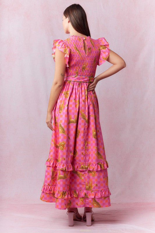 Vestido Leopardo Pink