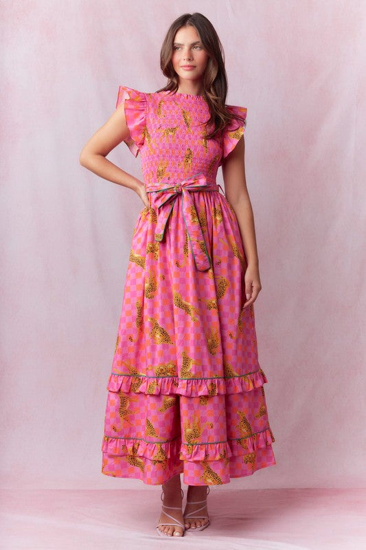 Vestido Leopardo Pink
