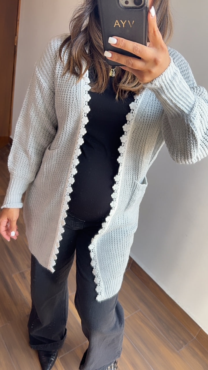 Ensamble Gris Flores