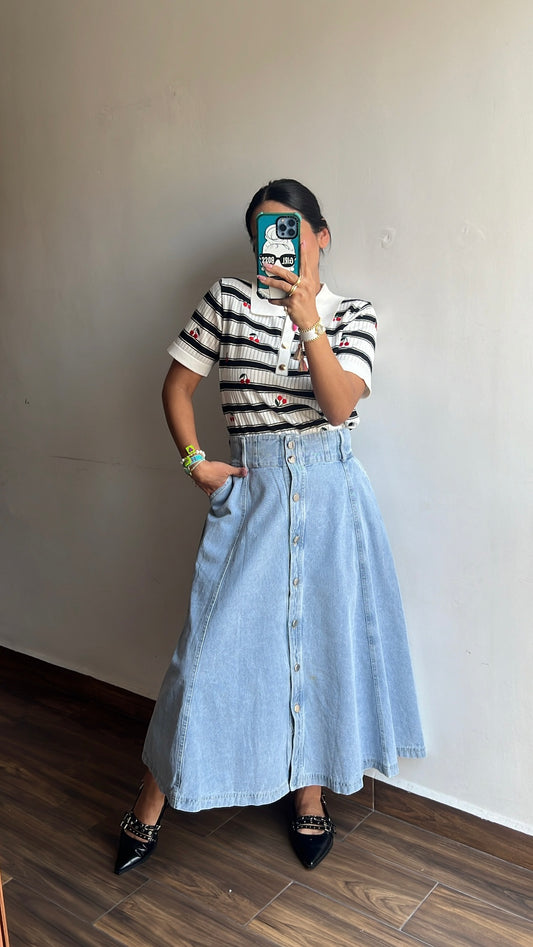 Falda denim