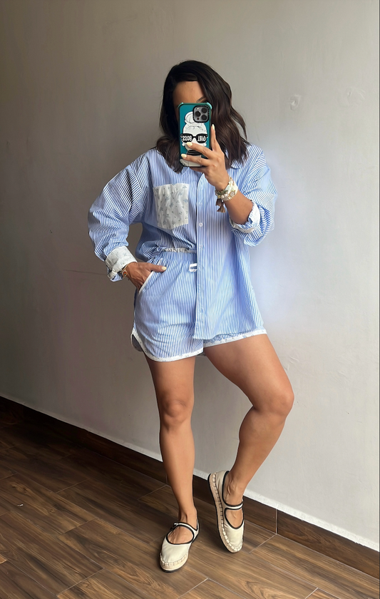Set azul Flora