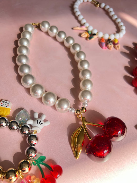 Collar Perlas y Cerezas