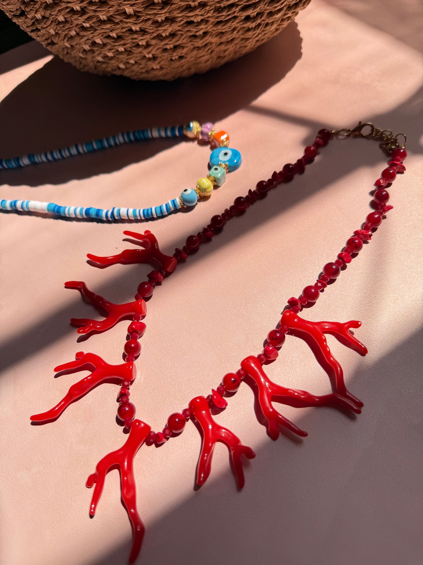 Collar Corales Rojo