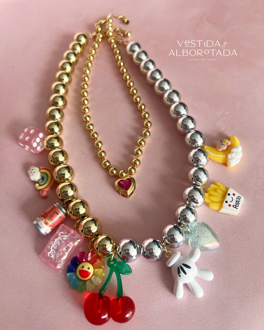 Collar Corazón Rosa