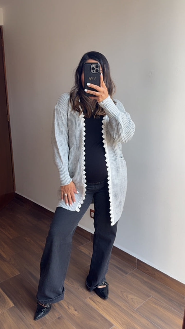 Ensamble Gris Flores