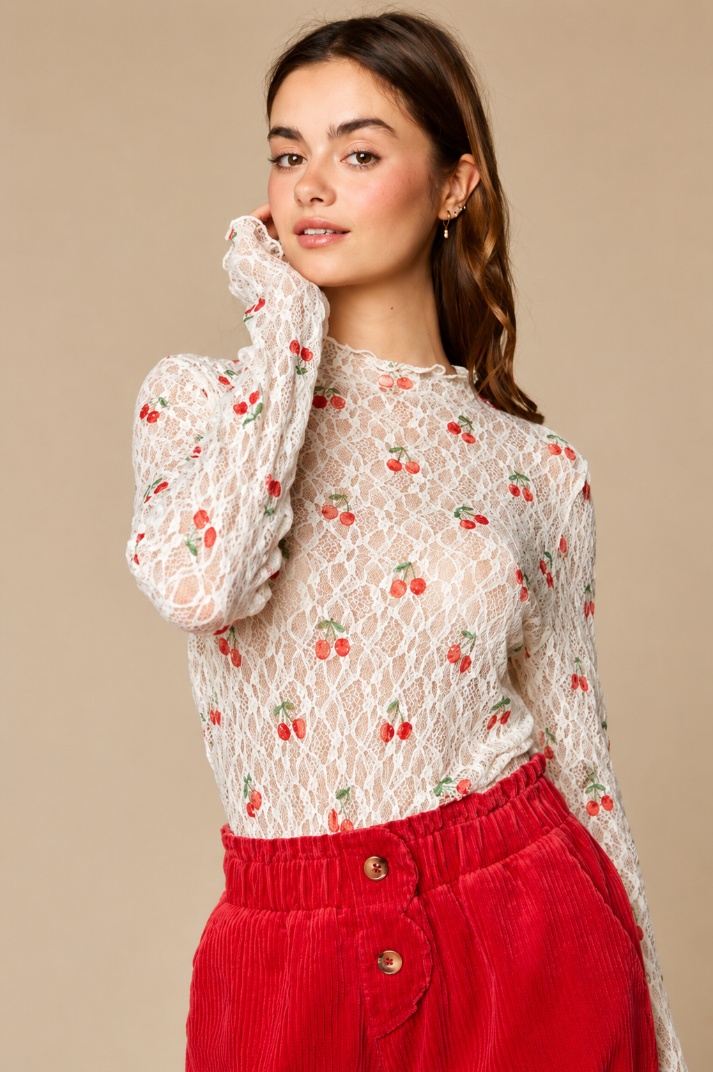 Blusa Mesh Cherry