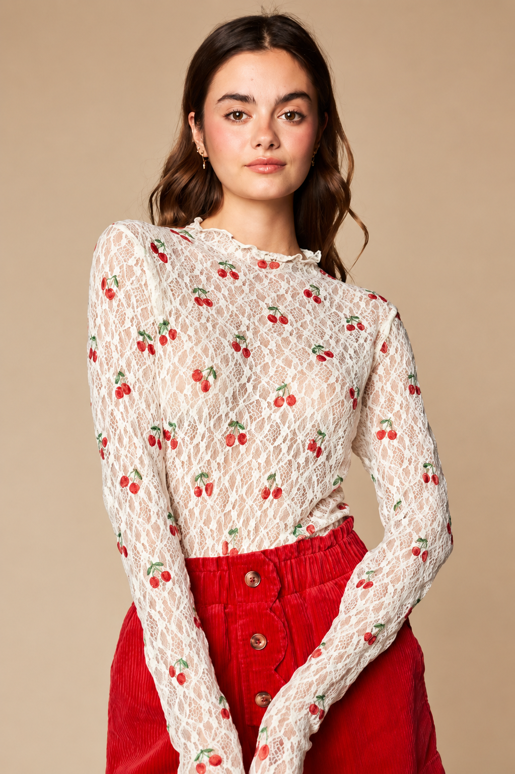 Blusa Mesh Cherry