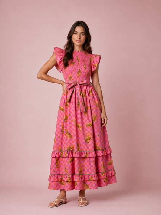 Vestido Leopardo Pink