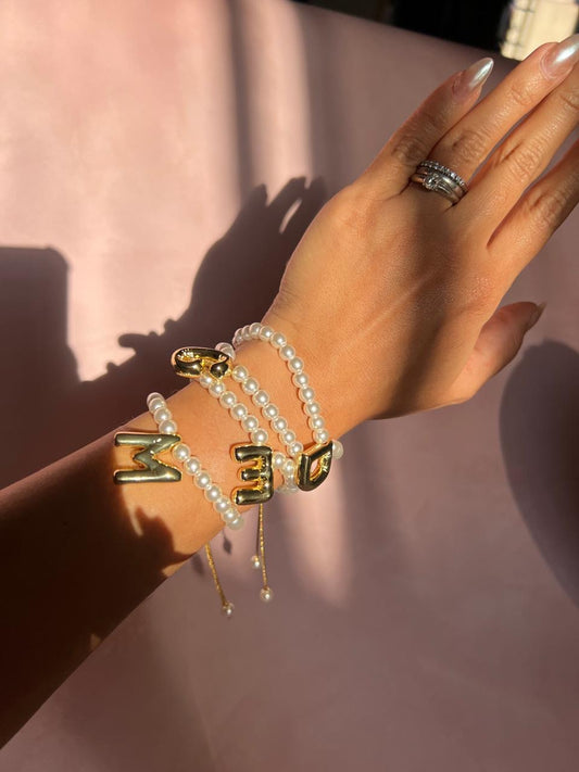 Pulsera Perlas con Inicial