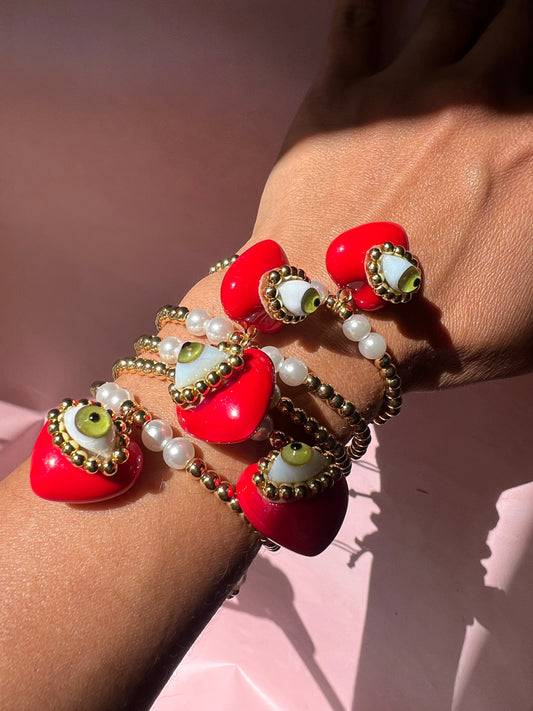 Pulsera Corazón y Ojo